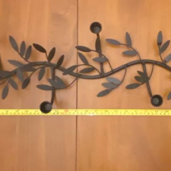 Hand-painted Metal Olive Branch 10 Candle Centerpiece